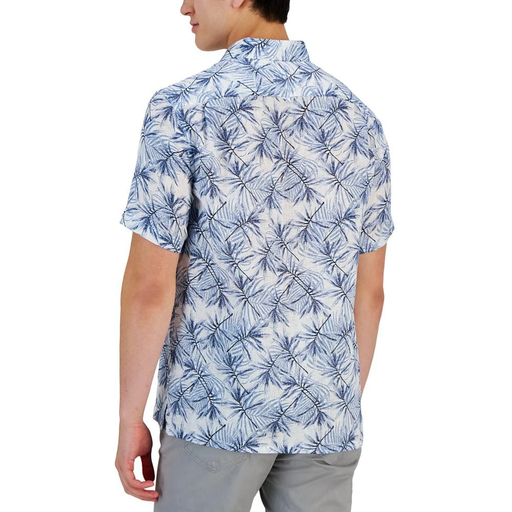 商品Club Room|Men's Classic-Fit Leaf Print 100% Linen Short-Sleeve Shirt, Created for Macy's,价格¥124,第2张图片详细描述