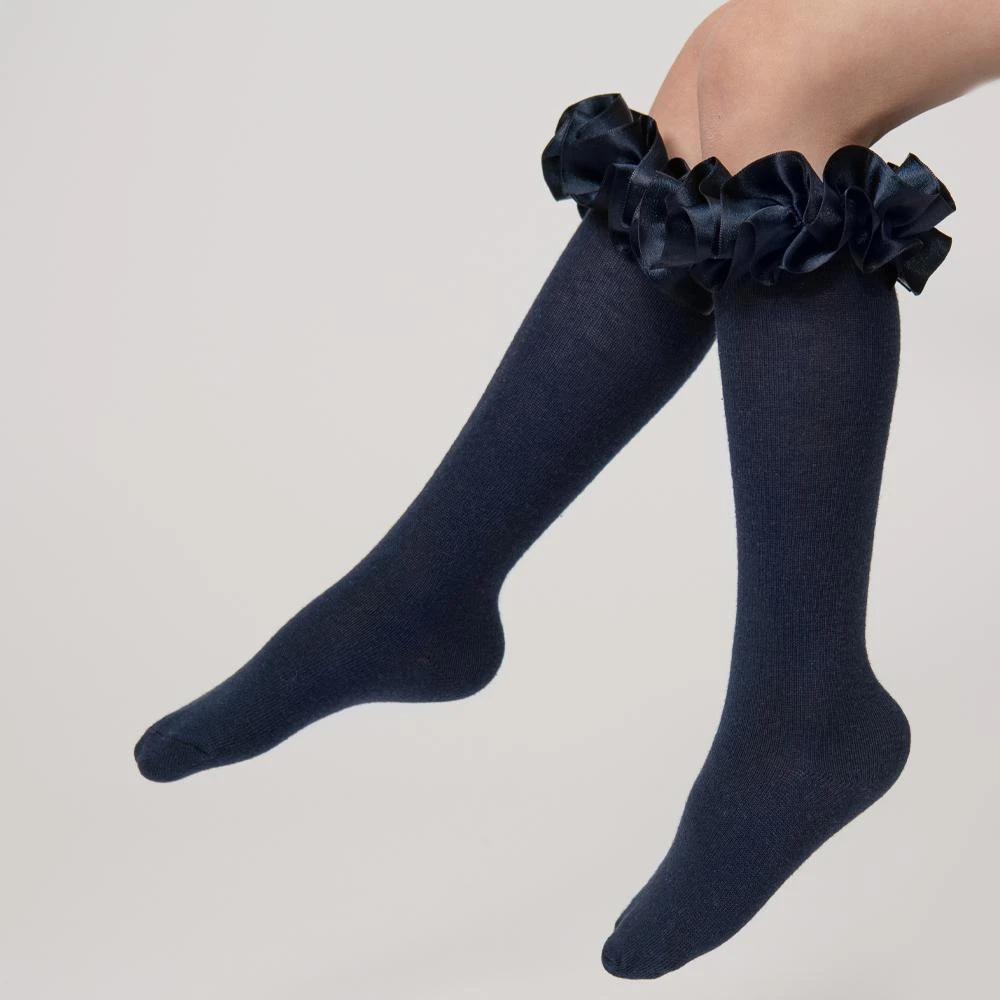 商品Caramelo Kids|Knee High Socks Navy,价格¥77,第4张图片详细描述