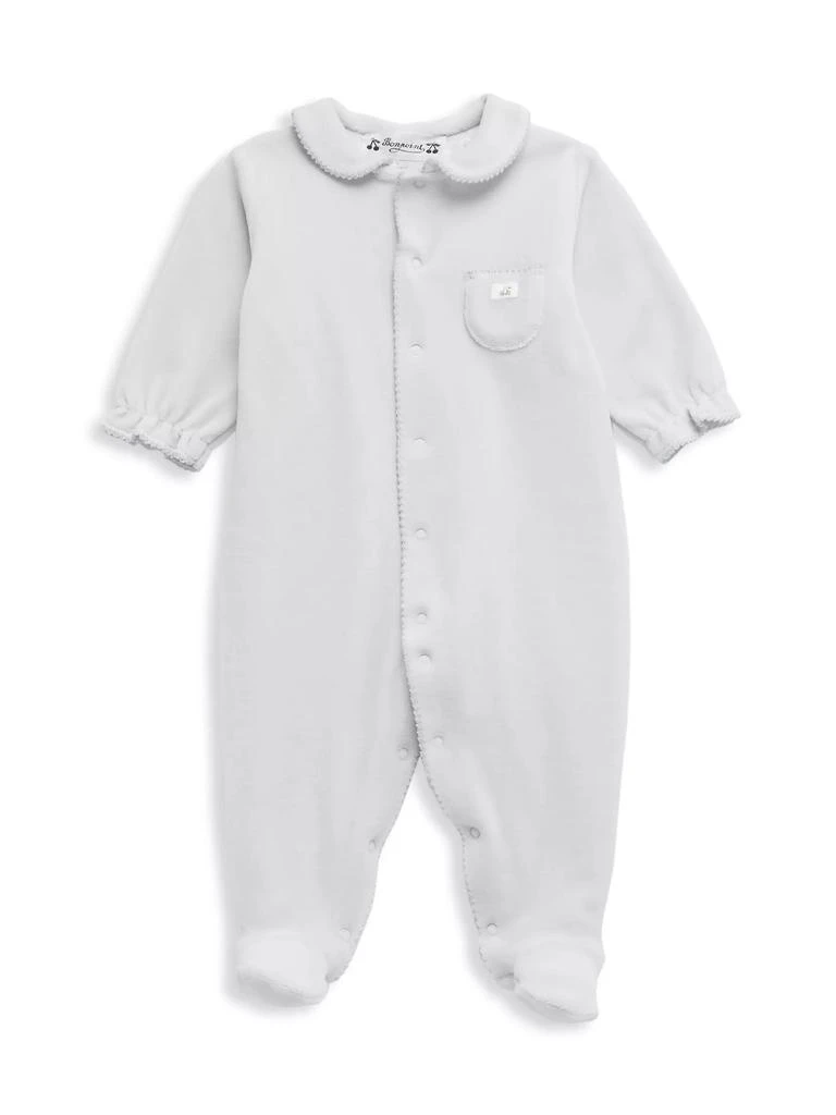 商品Bonpoint|Baby Girl's Collared Velour Footie,价格¥1303,第1张图片