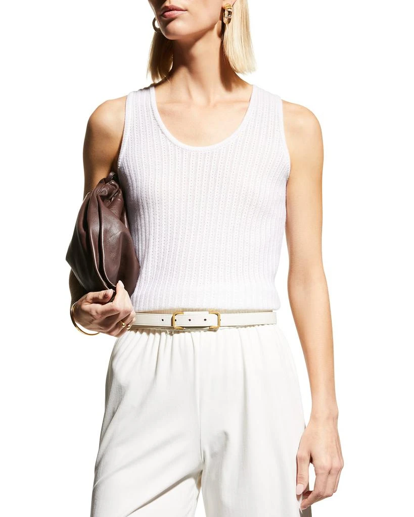 商品TSE Cashmere|Pique-Stitch Cashmere Razor-Back Tank,价格¥472,第1张图片
