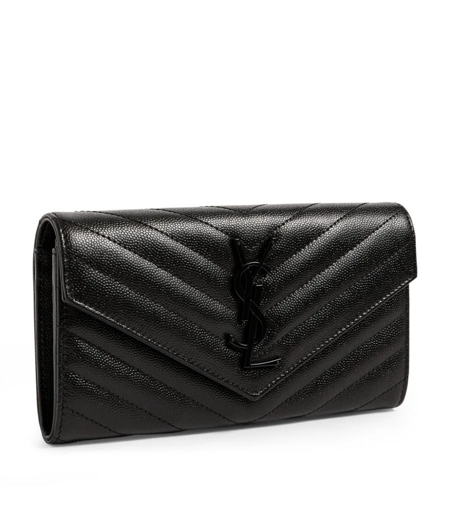 商品Yves Saint Laurent|Monogram Saint Laurent Matelassé Large Flap Wallet,价格¥6309,第4张图片详细描述