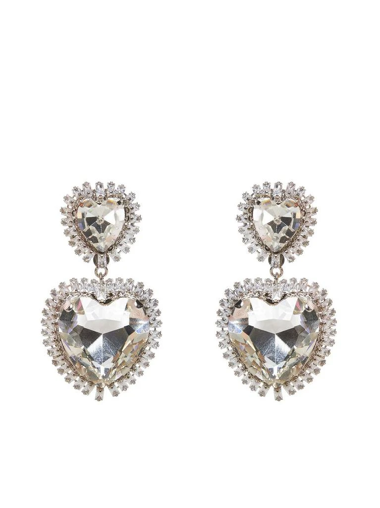 商品Alessandra Rich|ALESSANDRA RICH Crystal heart earrings,价格¥1739,第2张图片详细描述