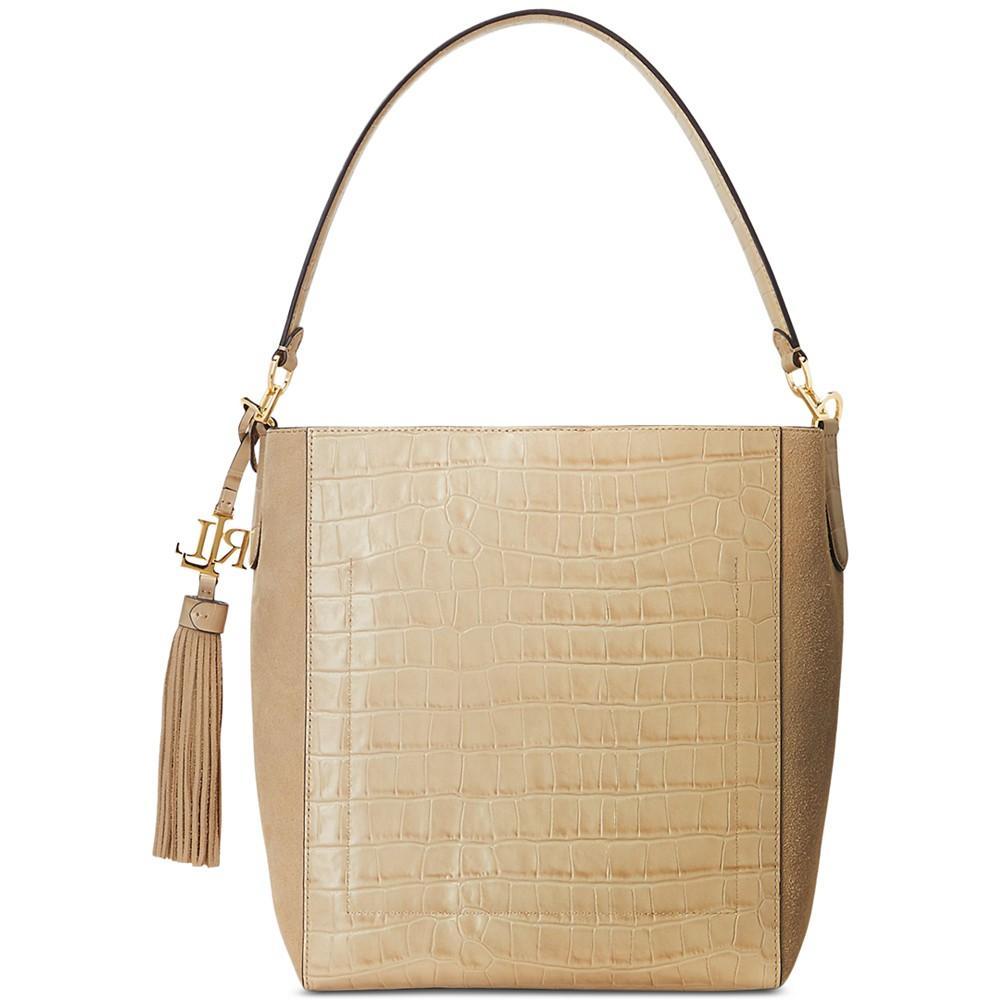 商品Ralph Lauren|Embossed Medium Adley Shoulder Bag,价格¥1314,第5张图片详细描述