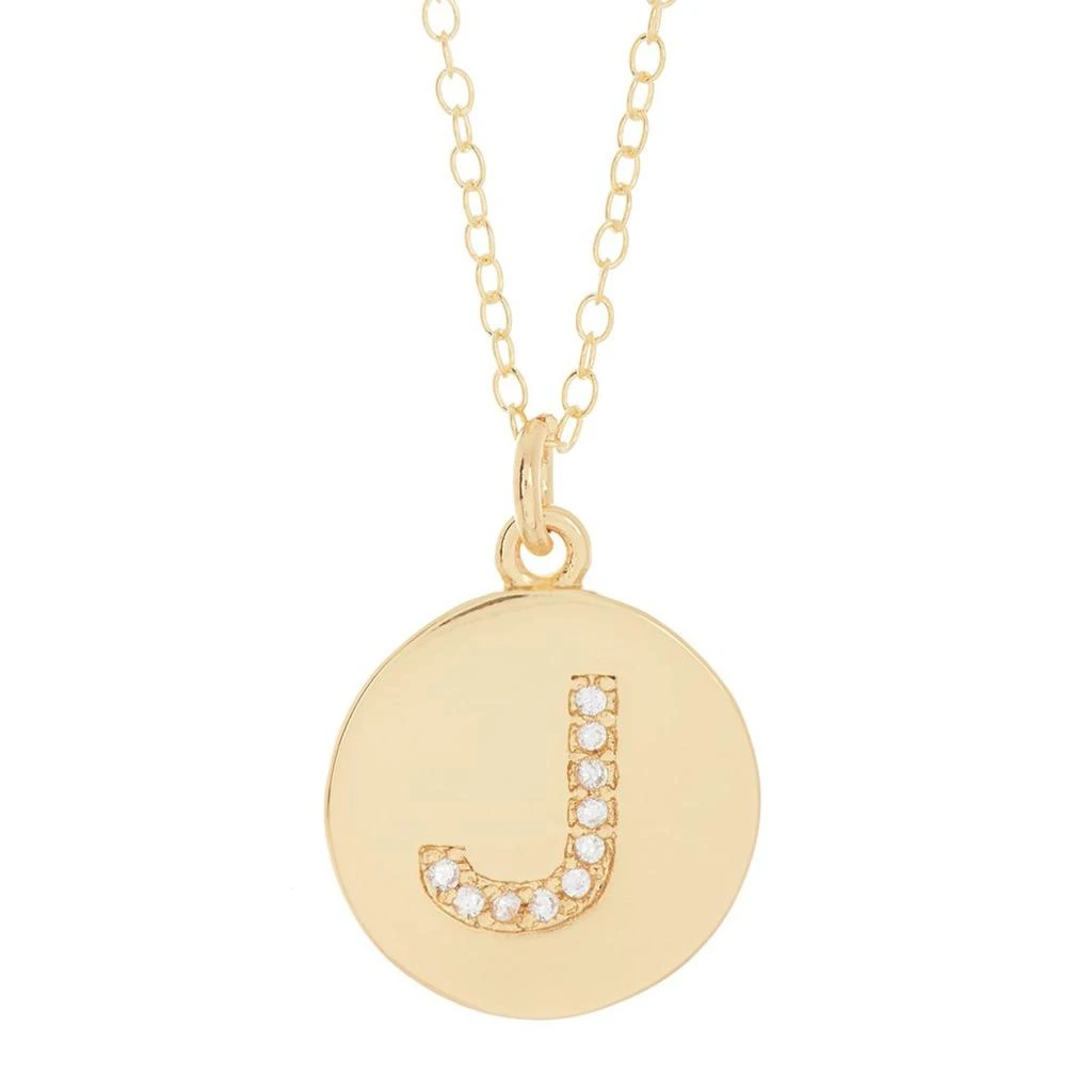 Adornia Initial Circle Disc Necklace gold 商品