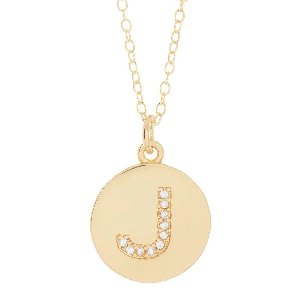 Initial Circle Disc Necklace gold 商品