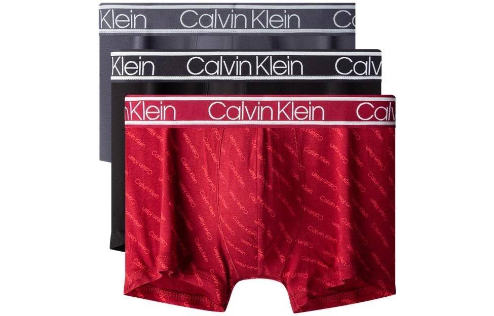 商品[国内直发] Calvin Klein|字母印花平角内裤 男款 3条装,价格¥391,第1张图片