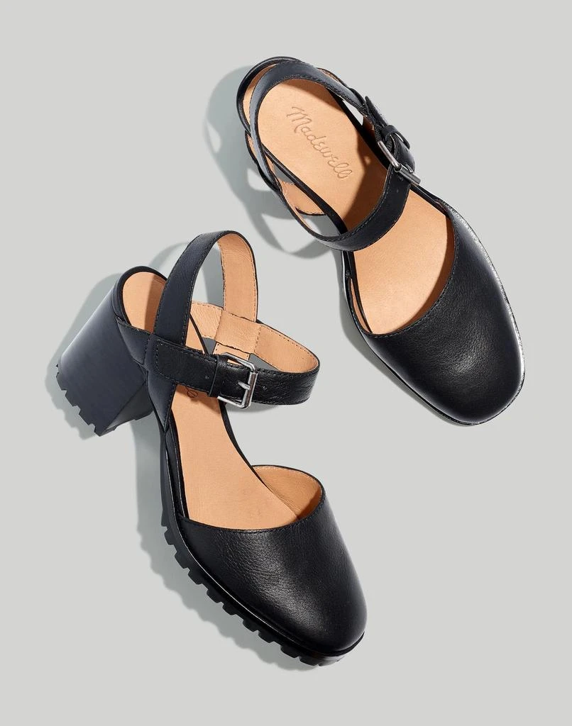 商品Madewell|The Claudie Heeled Lugsole Mary Jane in Leather,价格¥753,第1张图片