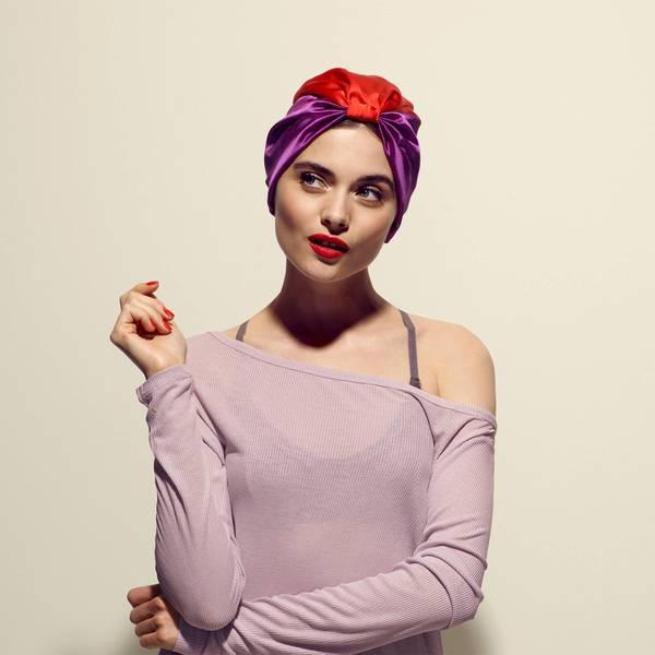 SILKE Hair Wrap The Dita - Purple and Red商品第3张图片规格展示