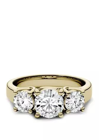 商品Charles & Colvard|Colvard 2 Ct. T.w. Lab Created Moissanite Three Stone Ring In 14K White Gold,价格¥14688,第1张图片