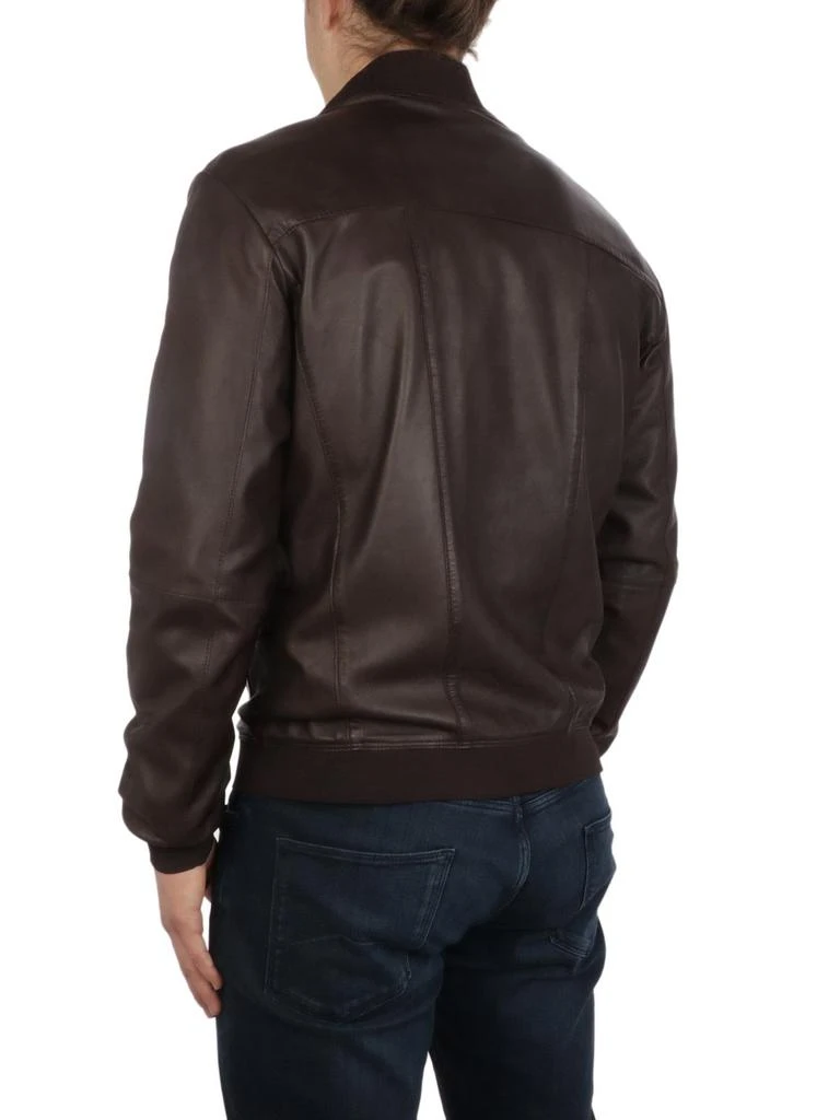 商品THE JACK LEATHERS|The Jack Leathers Men&#39;s  Brown Leather Outerwear Jacket,价格¥3824,第3张图片详细描述