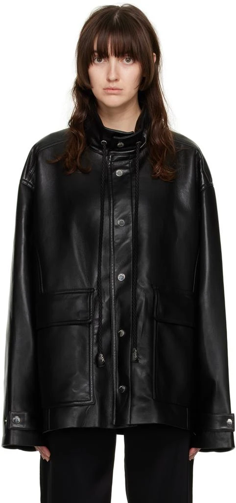 商品Nanushka|Black Elias Regenerated Leather Jacket,价格¥3353,第1张图片