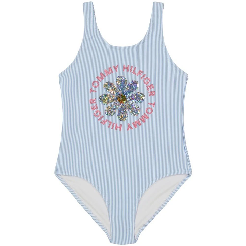 商品Tommy Hilfiger|Little Girls Flip-Sequin Daisy One-Piece Swimsuit,价格¥123,第1张图片