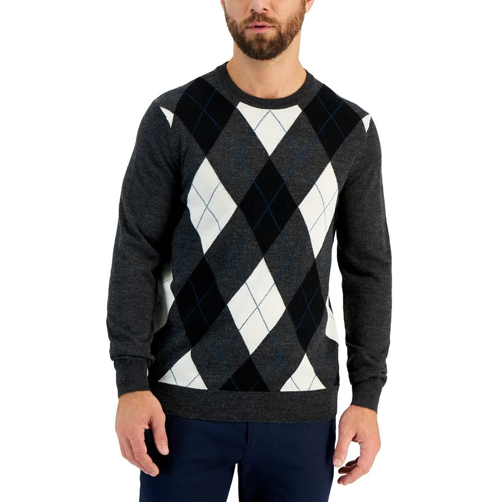 商品Club Room|Men's Merino Harvard Argyle Sweater, Created for Macy's,价格¥222,第1张图片