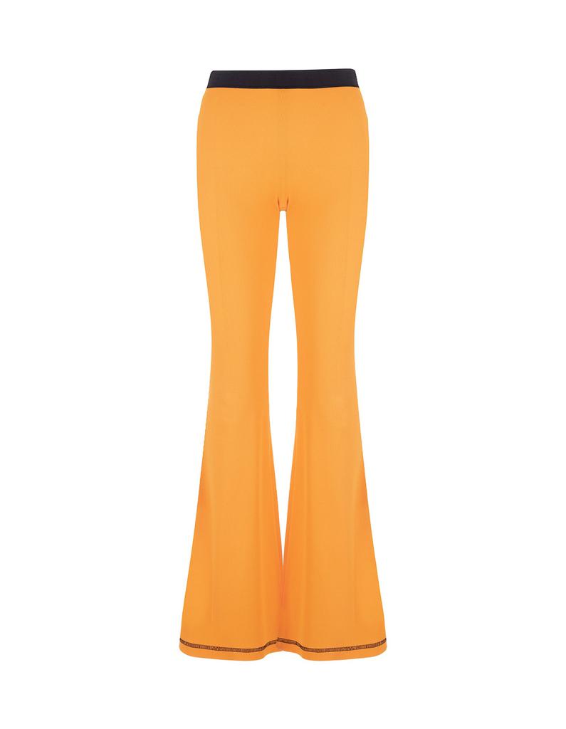 McQ Alexander McQueen Orange Ribbed Flare Joggers商品第1张图片规格展示