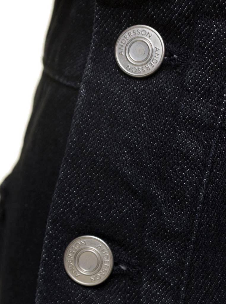 商品ANDERSSON BELL|Black Denim Pleated Mini Skirt Arron In Cotton Woman,价格¥1382,第3张图片详细描述
