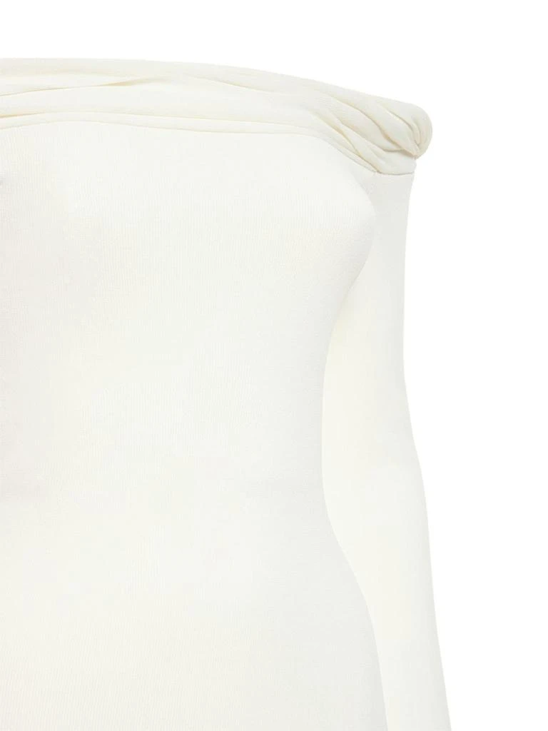 商品BLUMARINE|粘胶纤维针织露肩长款连衣裙,价格¥5619,第4张图片详细描述