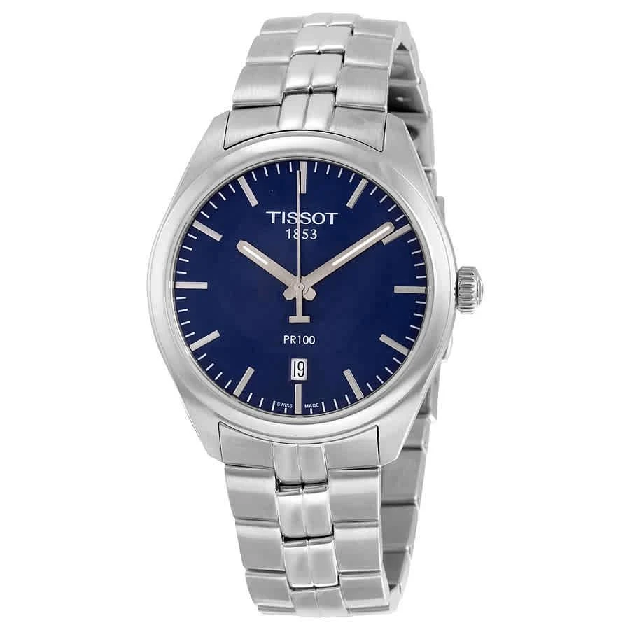 商品Tissot|Tissot PR100 Blue Dial Stainless Steel Mens Watch T1014101104100,价格¥1803,第1张图片