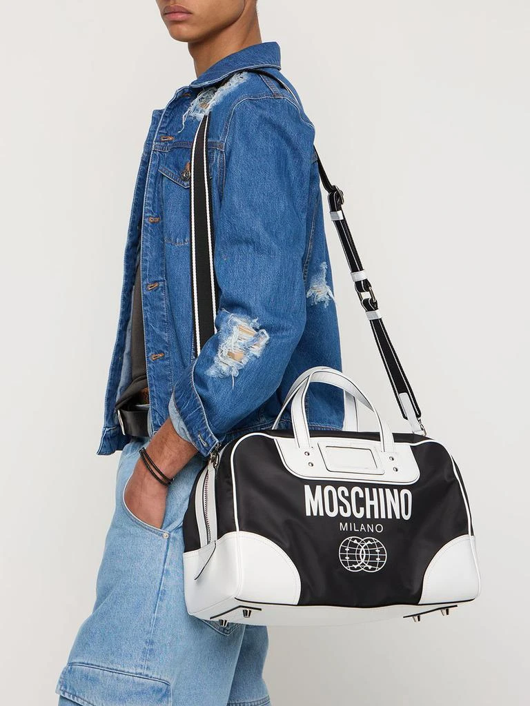商品Moschino|Logo Print Nylon Duffle Bag,价格¥3633,第1张图片详细描述