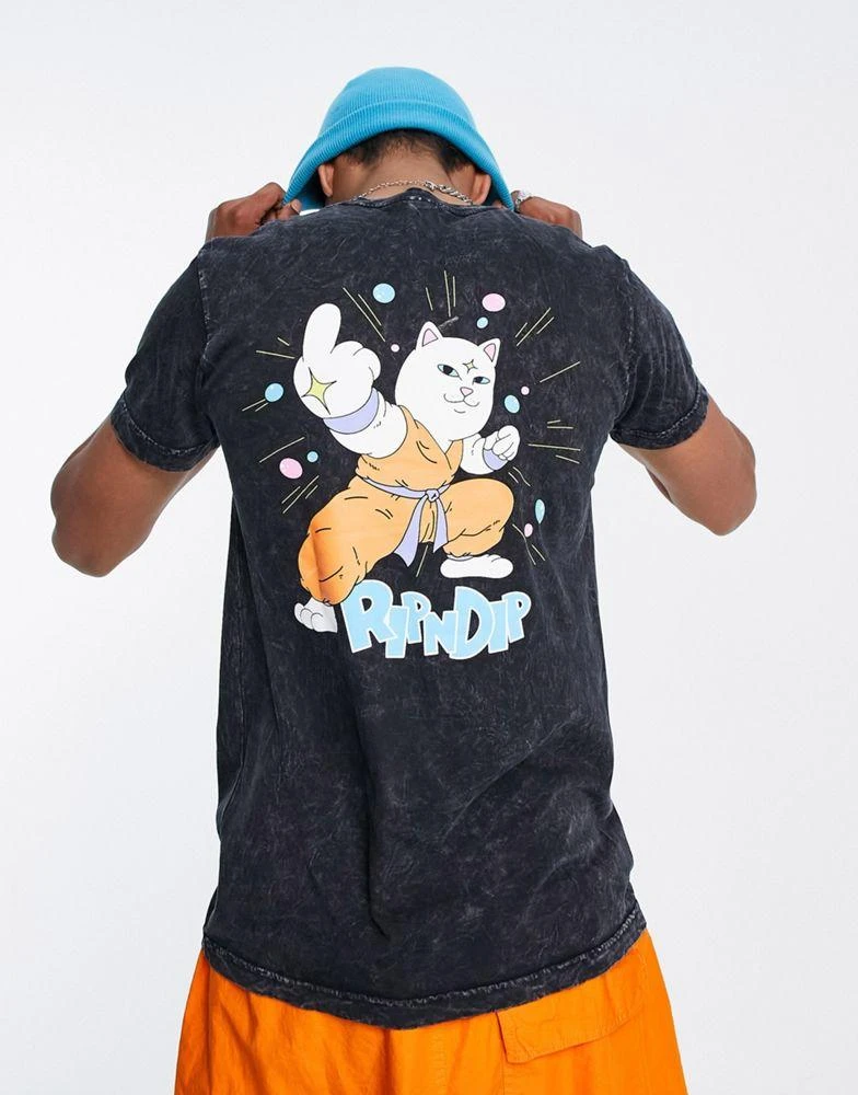 商品Rip N Dip|RIPNDIP power t-shirt in black with chest and back print,价格¥254,第1张图片