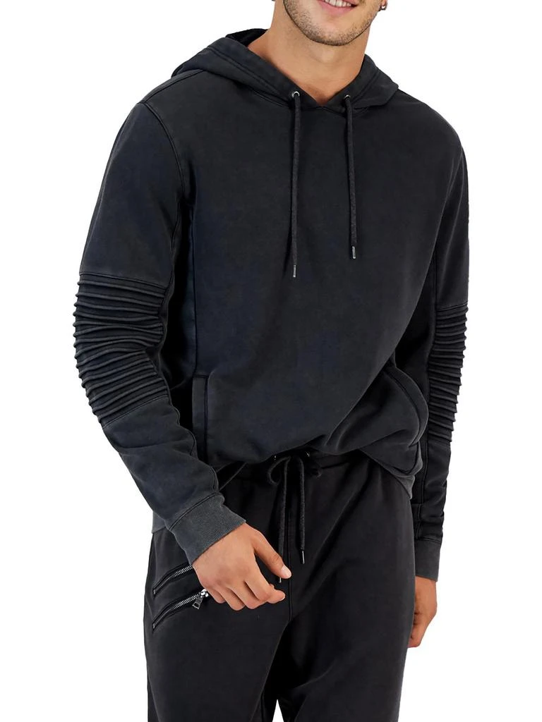 商品INC International|Mens Fleece Moto Hoodie,价格¥153,第2张图片详细描述