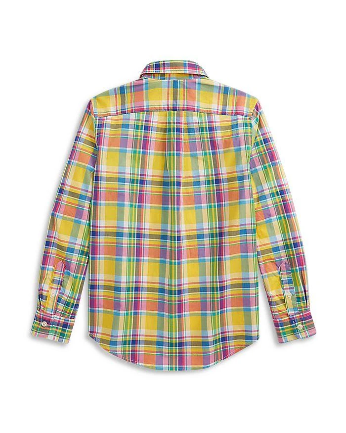 商品Ralph Lauren|Boys' Plaid Cotton Poplin Shirt - Little Kid,价格¥246,第2张图片详细描述