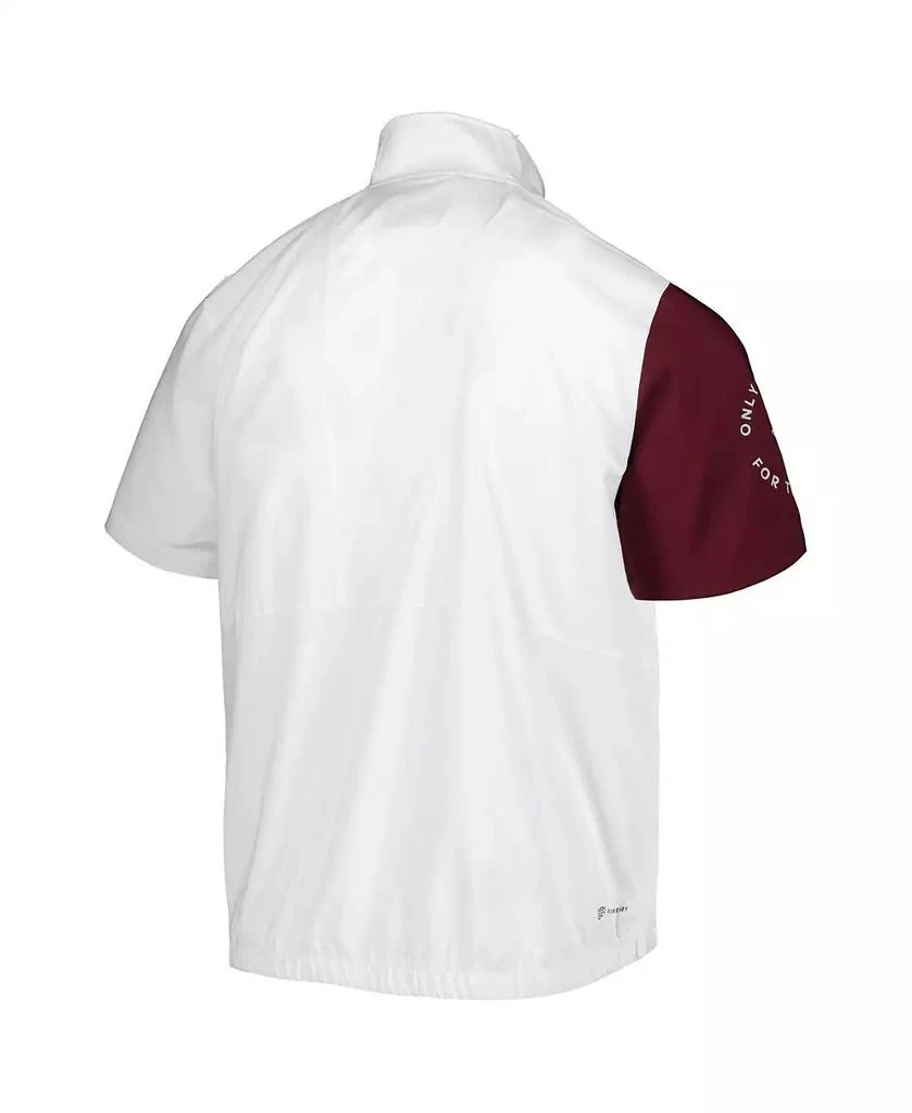 商品Adidas|Men's White Texas A&M Aggies M STM AEROREADY Quarter-Zip Jacket,价格¥519,第3张图片详细描述