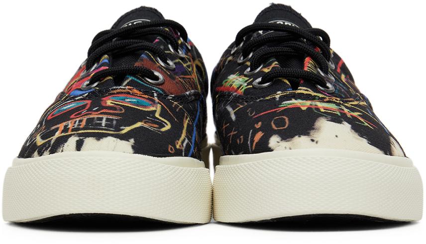 Black Jean-Michel Basquiat Edition Skidgrip Sneakers商品第2张图片规格展示