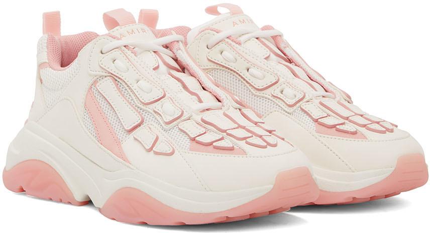 White & Pink Bone Runner Low-Top Sneakers商品第4张图片规格展示