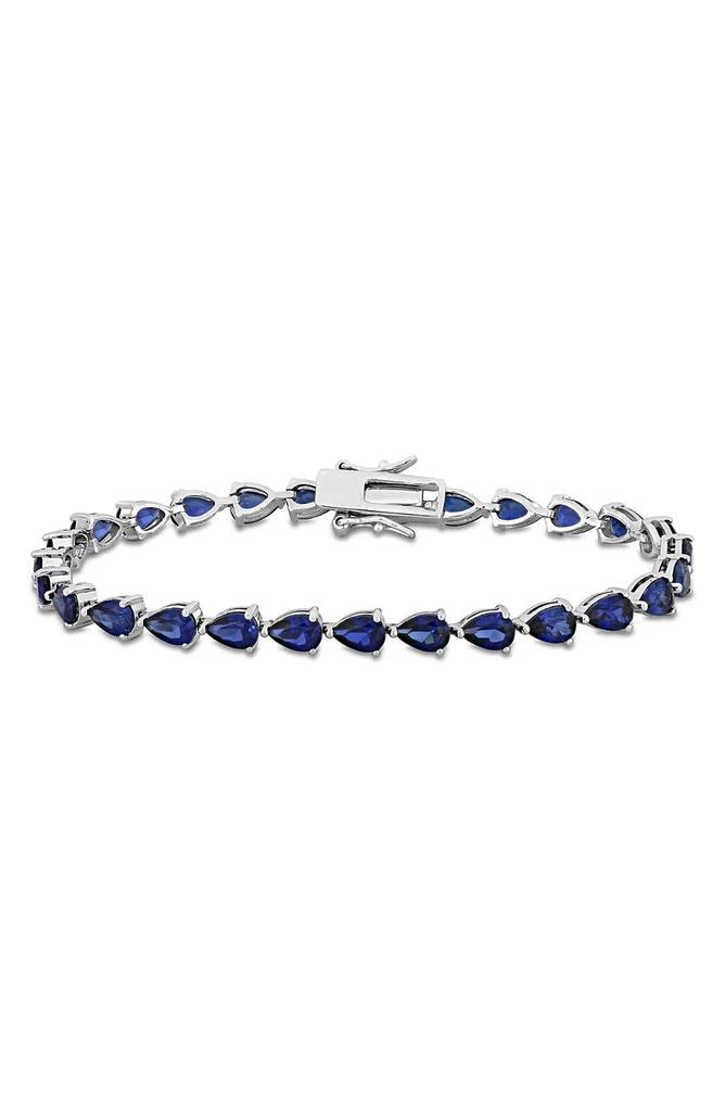 商品DELMAR|Sterling Silver Created Blue Sapphire Bracelet,价格¥743,第1张图片