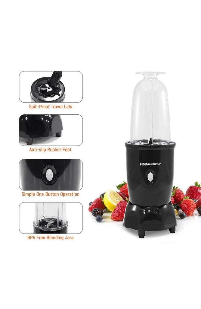 商品MAXI-MATIC|Elite Cuisine EPB-1800A 17 Piece Personal Drink Blender,价格¥410,第4张图片详细描述