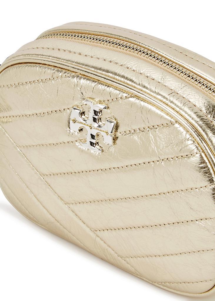 商品Tory Burch|Kira small gold quilted leather camera bag,价格¥3548,第5张图片详细描述