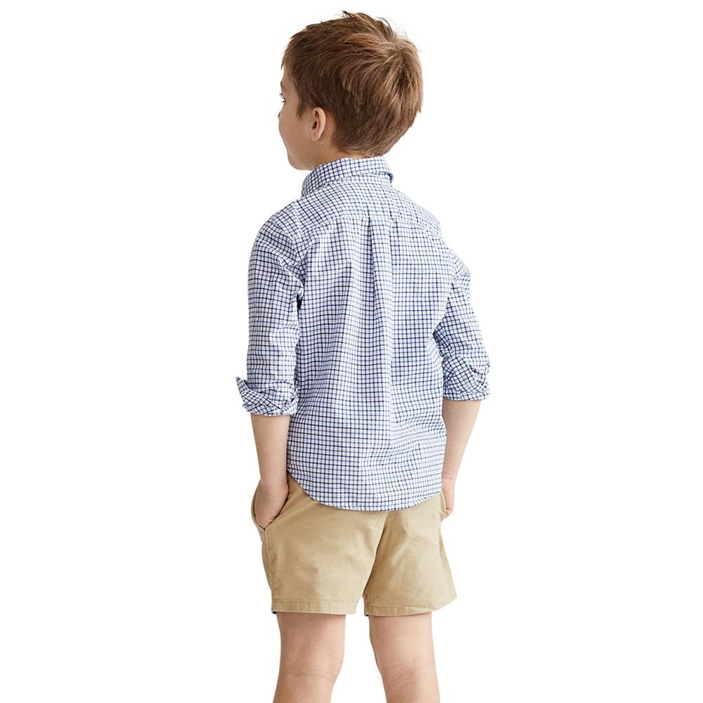Toddler and Little Boys Cotton Poplin Sport Shirt商品第2张图片规格展示