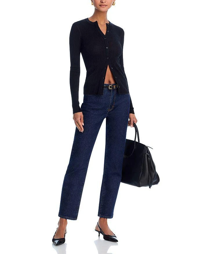 商品FRAME|The Borrowed High Rise Ankle Slim Leg Jeans in Taboo,价格¥1823,第2张图片详细描述