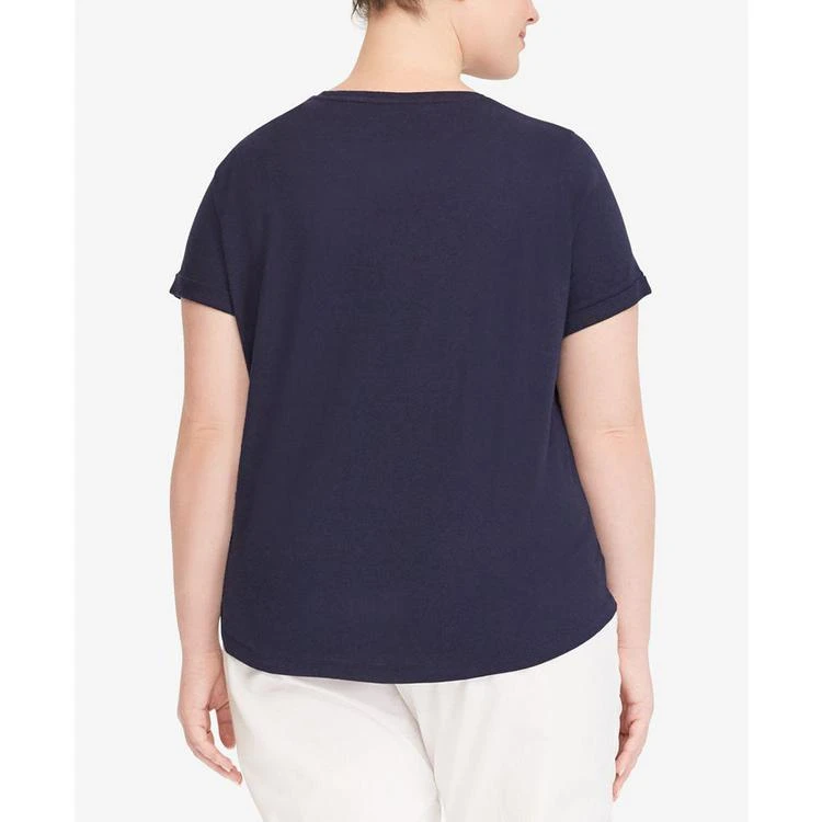 商品Ralph Lauren|Plus Size Crew-Neck Short-Sleeve T-Shirt,价格¥415,第2张图片详细描述