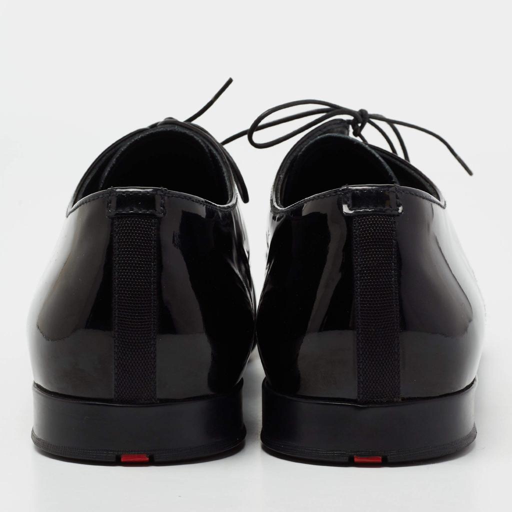 Prada Sport Black Patent Leather Lace-Up Derby Size 45商品第5张图片规格展示