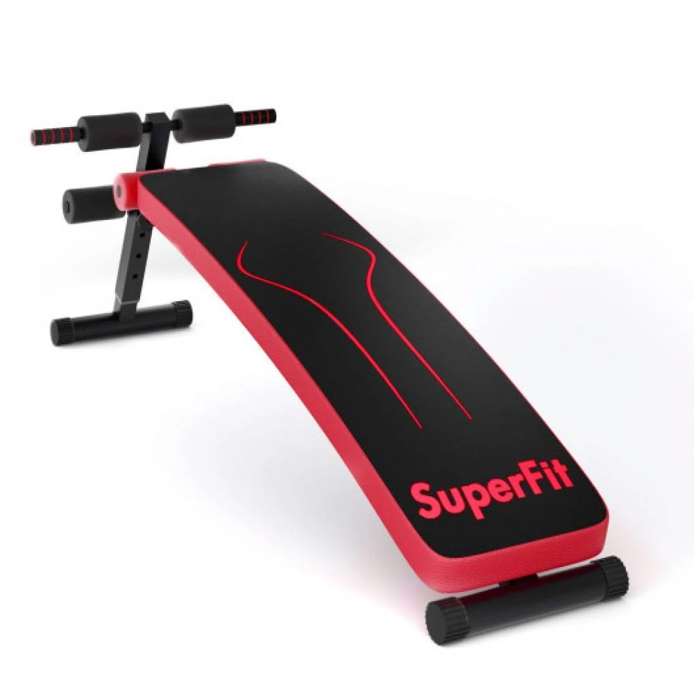 商品Hivvago|Folding Weight Bench Adjustable Sit-up Board Workout Slant Bench-Red,价格¥638,第1张图片