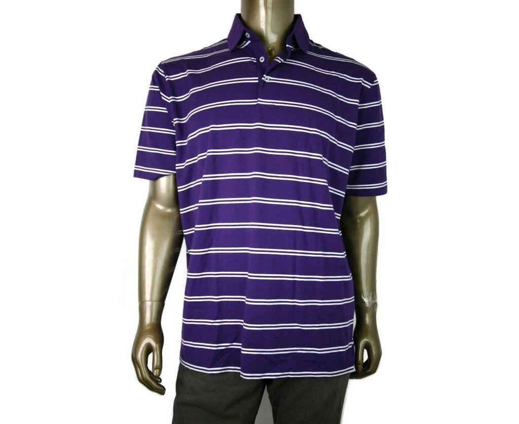 商品Ralph Lauren|Polo Ralph Lauren Mens Purple / White Striped Polo Shirt 0404045NL,价格¥1341,第1张图片