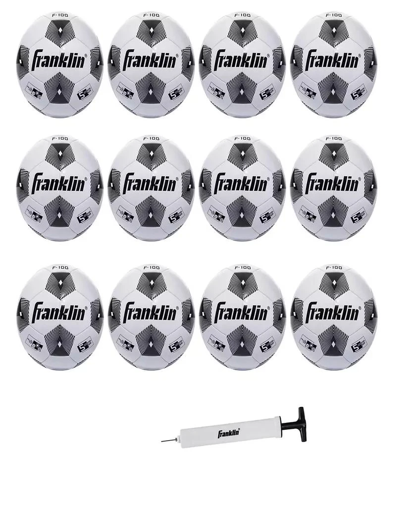 商品Franklin|Size 4 Competition 100 Soccer Balls - 12 Pack Deflated With Pump,价格¥849,第1张图片