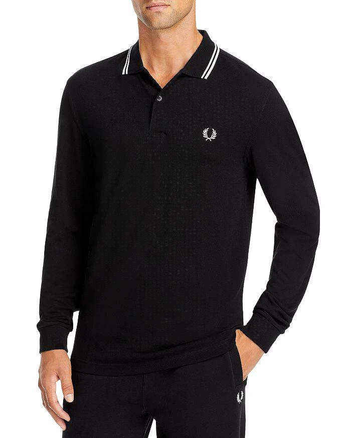 商品Fred Perry|Twin Tipped Long Sleeve Slim Fit Polo Shirt,价格¥749,第1张图片