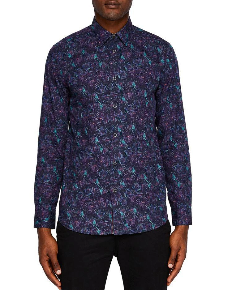 商品Ted Baker London|Ted Baker Karaf Palm Slim Fit Button-Down Shirt ,价格¥482,第1张图片