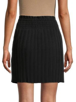 商品Karl Lagerfeld Paris|​Ribbed Knit Drawstring Mini Skirt,价格¥301,第2张图片详细描述