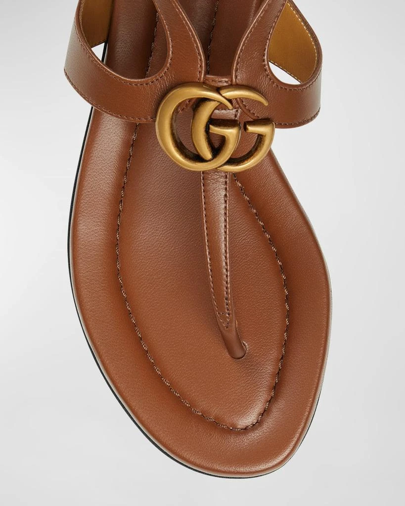 商品Gucci|Double G Marmont Leather Thong Sandals,价格¥6473,第5张图片详细描述