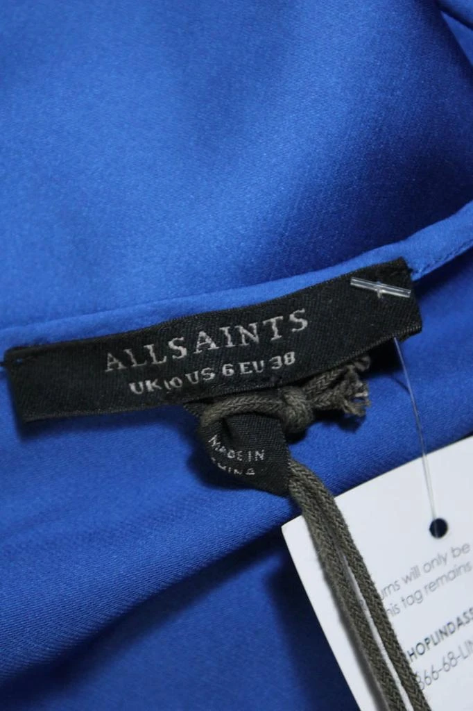 商品[二手商品] ALL SAINTS|Allsaints Womens Sleeveless V-Neck Pullover Slip Maxi A-Line Dress Blue,价格¥842,第5张图片详细描述