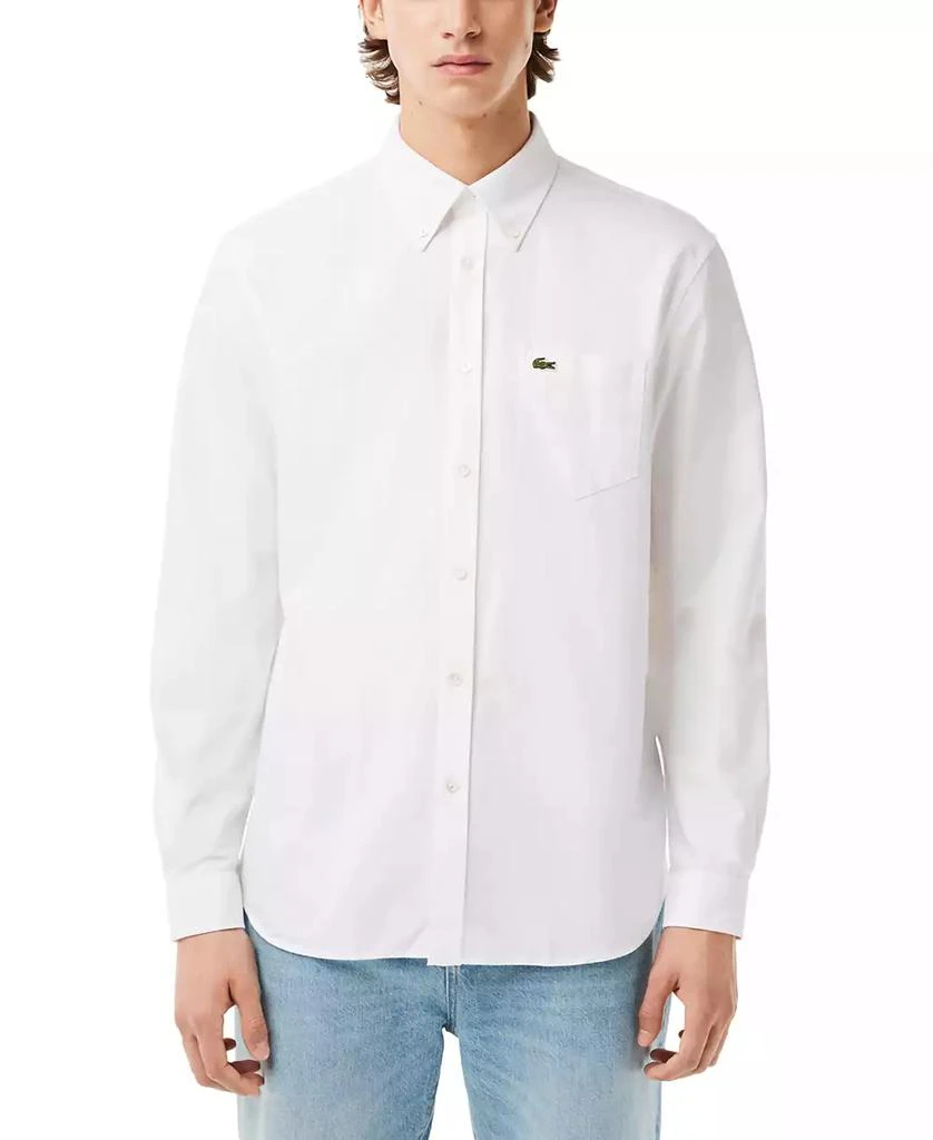 商品Lacoste|Men's Woven Long Sleeve Button-Down Oxford Shirt,价格¥861,第1张图片