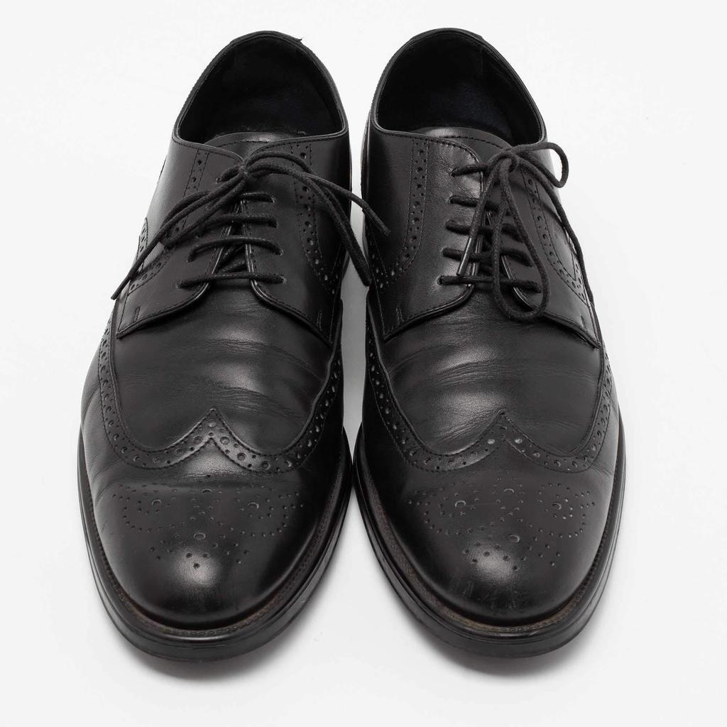 商品[二手商品] Tod's|Tod's Black Brogue Leather Lace Up Derby Size 44.5,价格¥3022,第5张图片详细描述