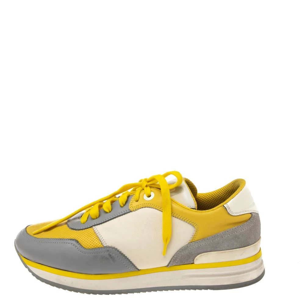 商品[二手商品] Salvatore Ferragamo|Salvatore Ferragamo Multicolor Leather And Suede Lace Up Sneakers Size 43,价格¥1473,第2张图片详细描述