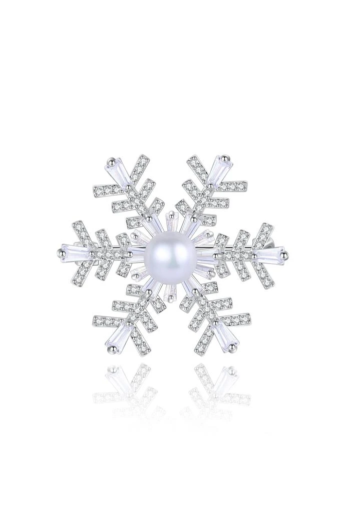 商品Classicharms|Pavé and Pearl Snowflake Brooch,价格¥608,第1张图片