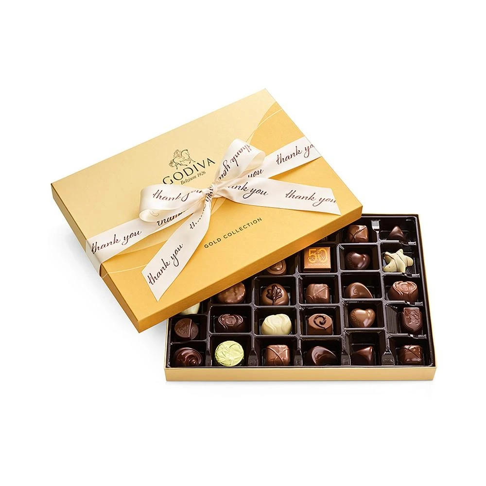 商品Godiva|36-Pc. Thank You Gold Gift Box,价格¥447,第1张图片