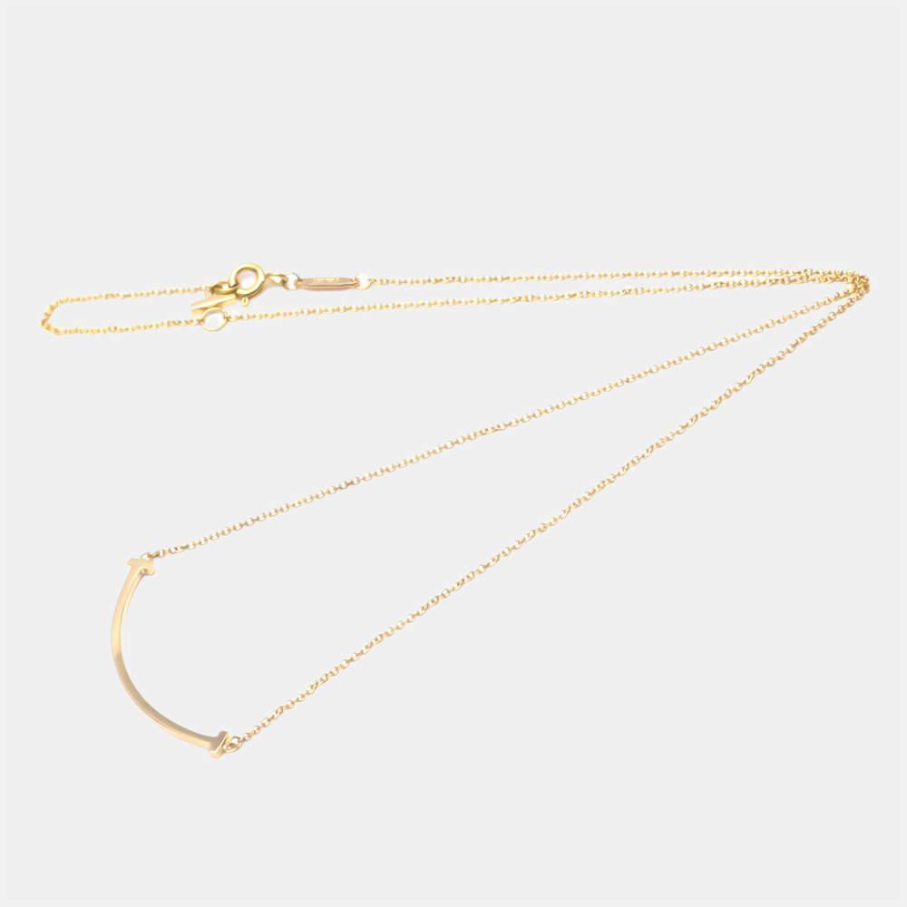 商品[二手商品] Tiffany & Co.|Tiffany & Co. Tiffany T Smile Small 18K Rose Gold Necklace,价格¥6264,第4张图片详细描述