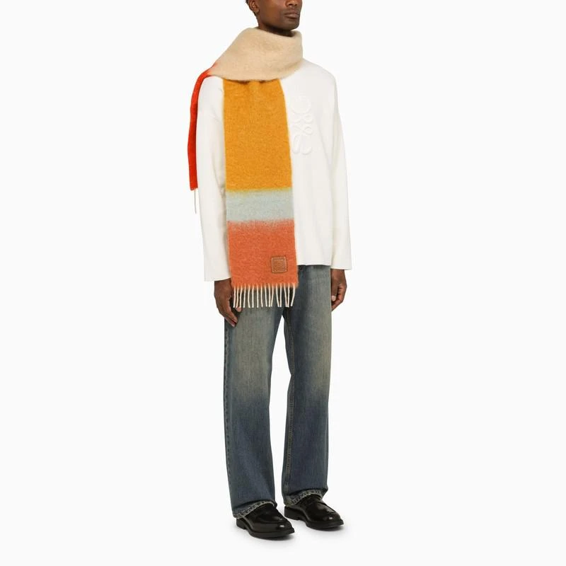 商品Loewe|Camel striped scarf in mohair blend,价格¥2191,第2张图片详细描述